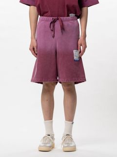 スウェット ショーツ - Sun Faded Like Distressed Sweat Shorts (RED)