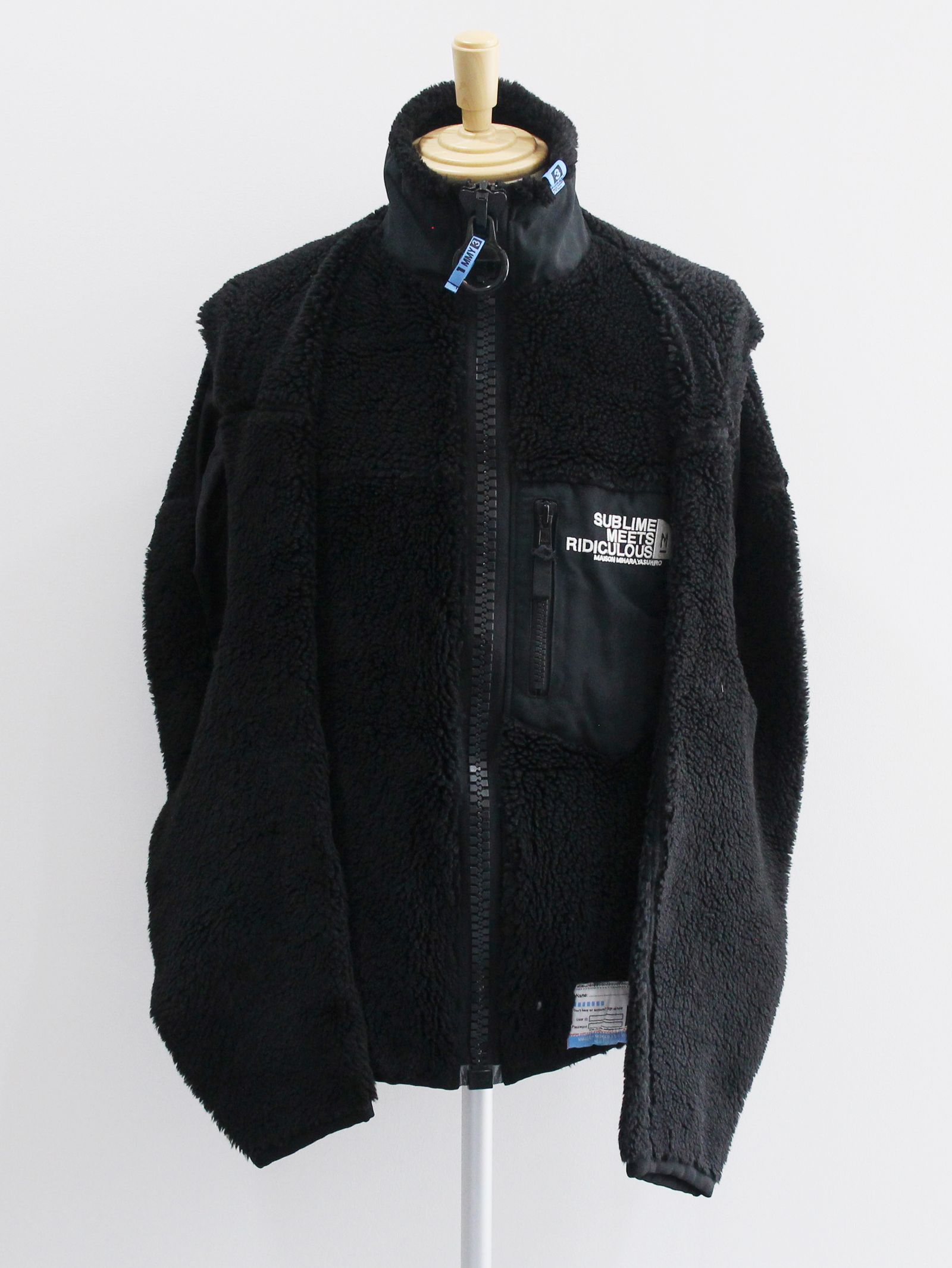 ホロー アウト ボアベスト - hollowed - out boa vest - BLACK