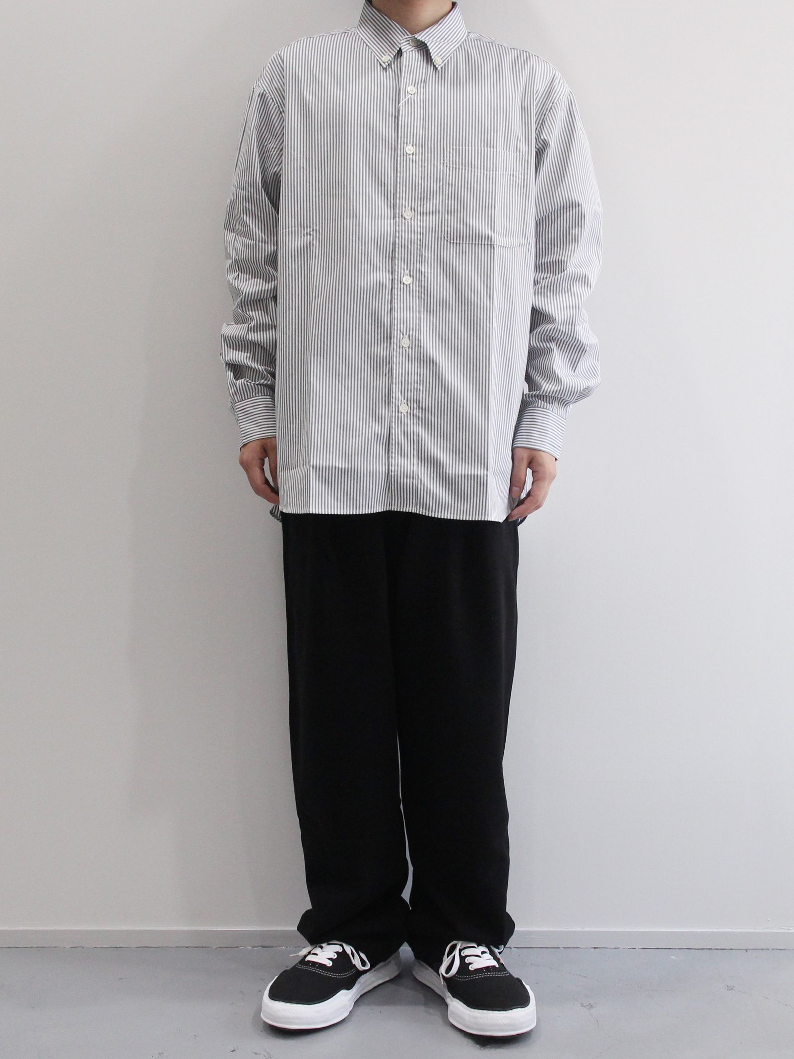 T.M.Stripe B.D Shirt - GREY