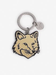BOLD FOX HEAD KEYRING - フォックスヘッドデザイン キーホルダー - クリーム