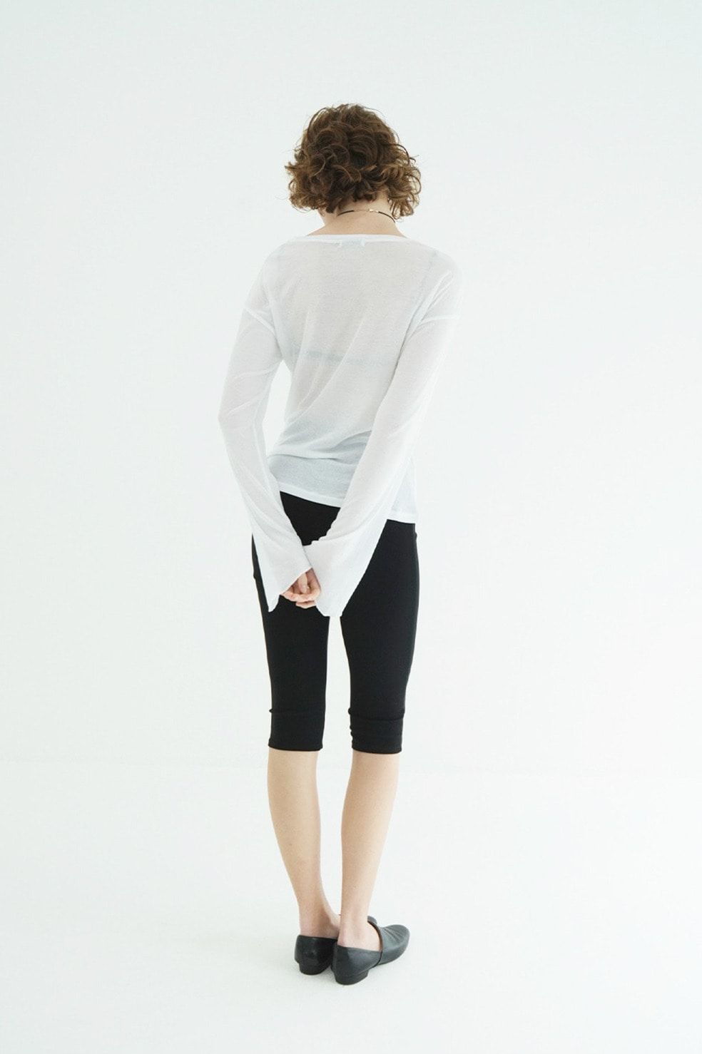 シアールーズロンティー - SHEER LOOSE CUT TOPS (WHITE)