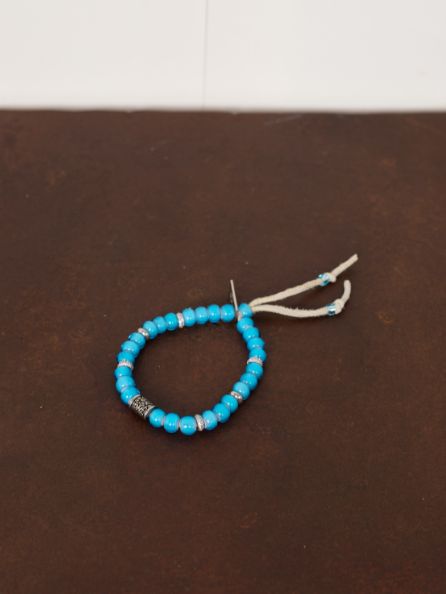 ”KMY ”BEADED BRACELET- ビーズブレスレット - AQUA