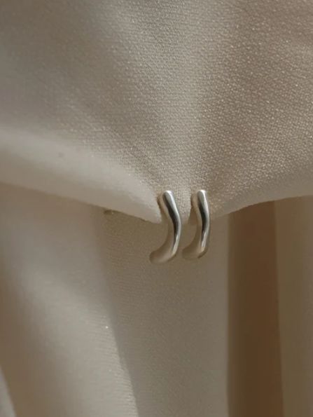 【両耳用】ポレンピアス SV シルバー シンプル デザイン ユニセックス アクセサリー