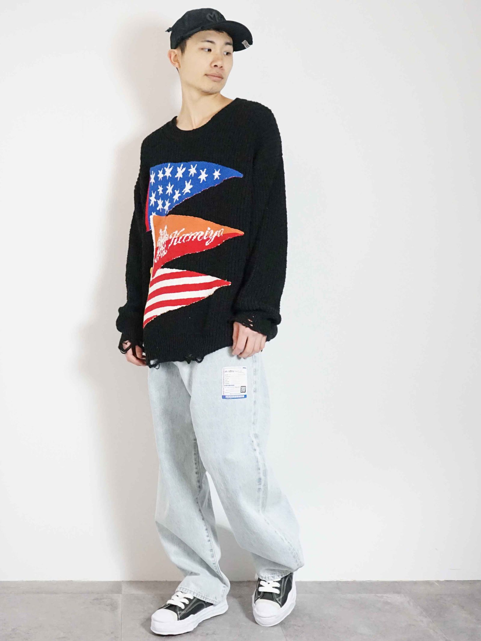 【in・stru(men-tal).】 ワイドデニムパンツ ユニセックス - INDIGO