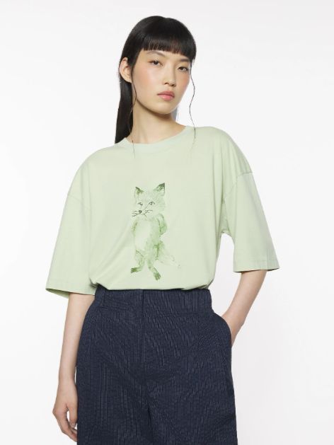 【レディース】 レディー フォックス ボクシー Tシャツ オーバーサイズ 半袖 カジュアル ストリートコーデ 綿100％ トレンド シンプル おしゃれ