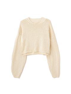 ツーピースクロップドニット -  OFF WHITE