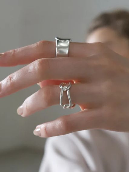 フェイトリング SV シルバー 指輪 シンプル デザイン ユニセックス アクセサリー