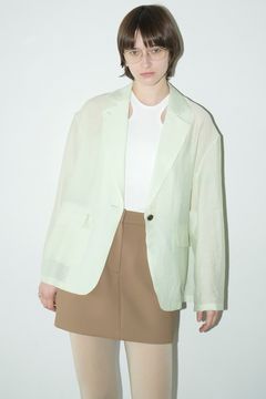 シアーテーラードシャツ -  SHEER TAILORED SHIRT - MINT