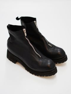 【PL1】 フロントジップ ブーツ - Front Zip Boots Vibram Sole (BLACK)