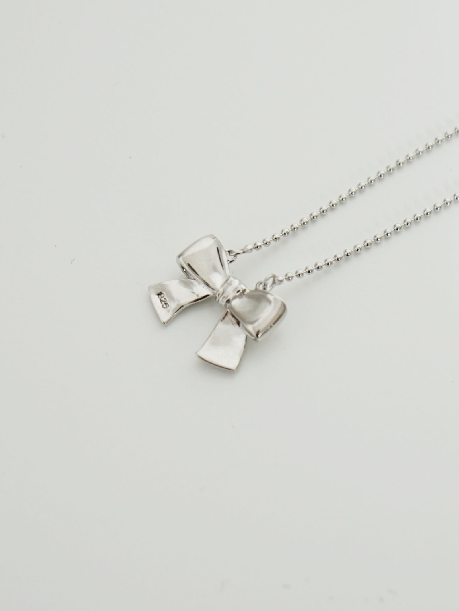 スモール リボン ネックレス - Small Ribbon Necklace SILVER