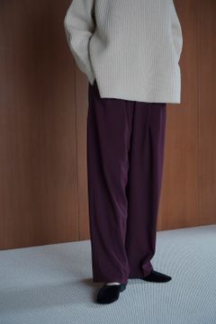 【22AW 2nd】 ベーシックタックパンツ -  BASIC TUCK PANTS - BORDEAUX