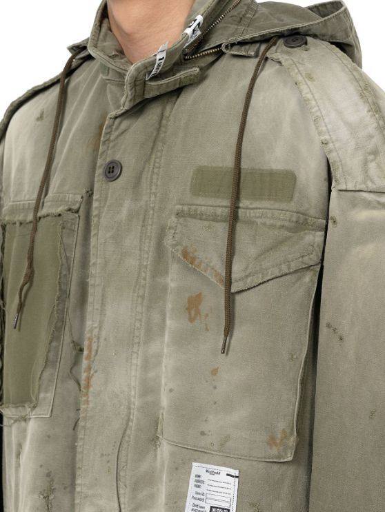 ディストレスド フィールドジャケット - Distressed Field Jacket (KHIKI)