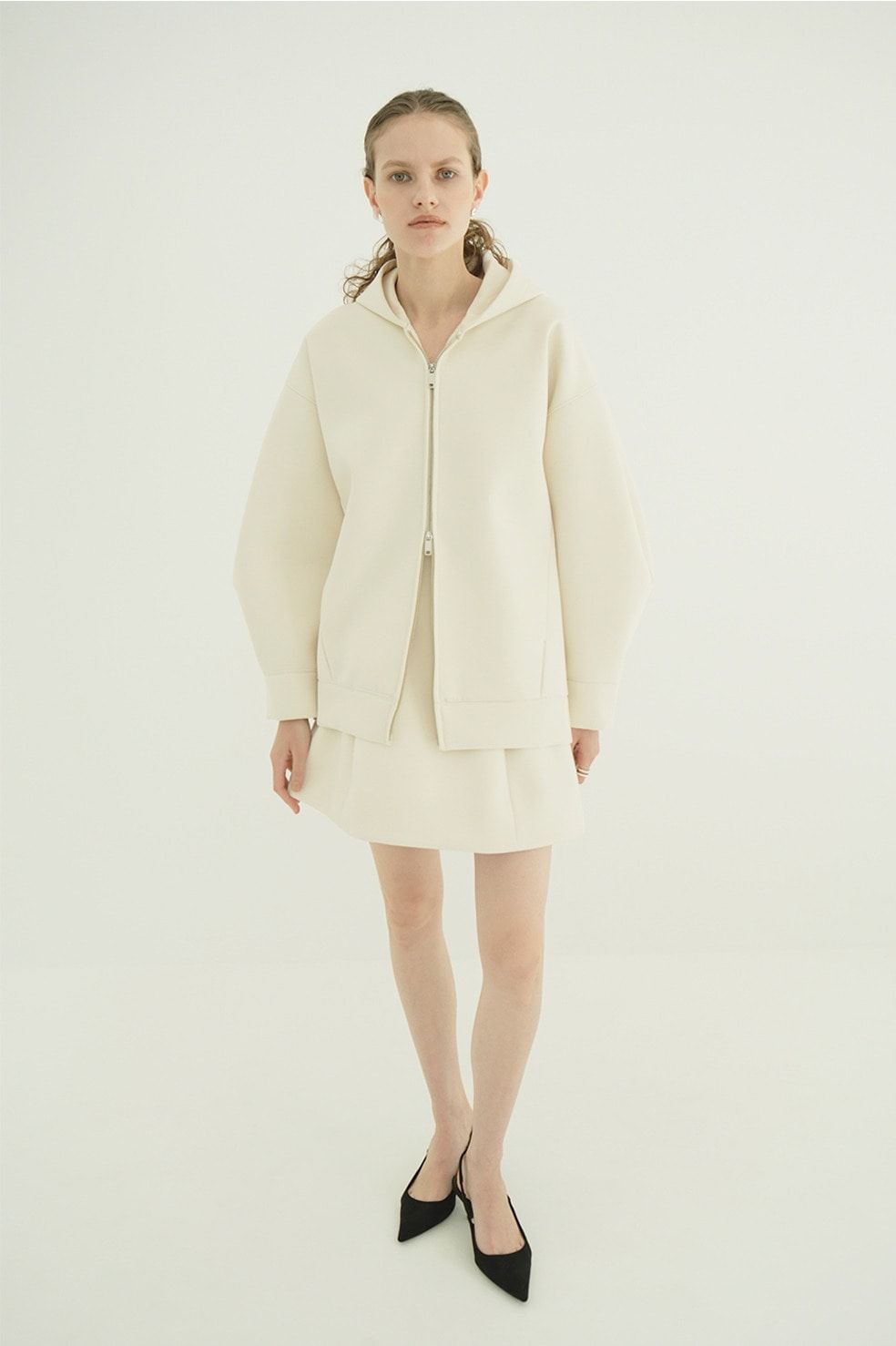 コンストラクティブミニスカート - CONSTRUCTIVE MINI SKIRT (IVORY)