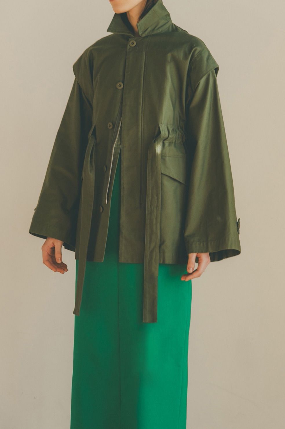 CLANE - 2WAY MILITARY JACKET - KHIKI | ADDICT WEB