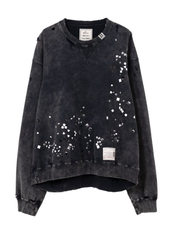 エンベリッシュ ブリーチ スウェット - Embellish Bleach Po (BLACK)