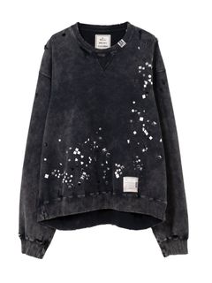 エンベリッシュ ブリーチ スウェット - Embellish Bleach Po (BLACK)
