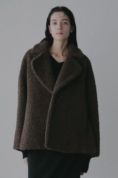 ボアジャケット	 | MIDI BOA COAT (BROWN)