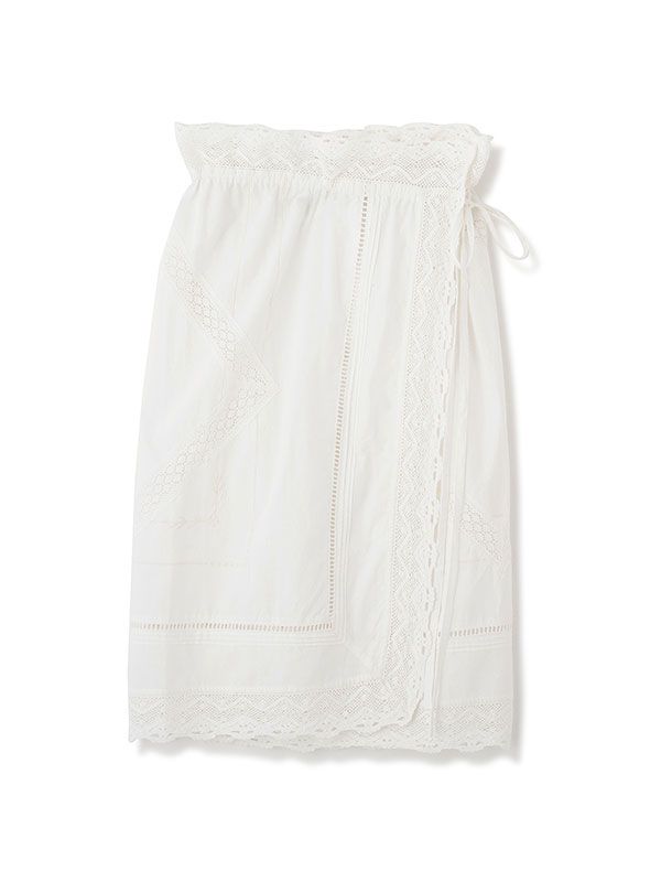 マルチウェイレースコンビラップスカート (WHITE)