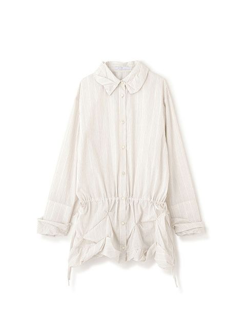 バルーンヘムデザインシャツ (WHITE)