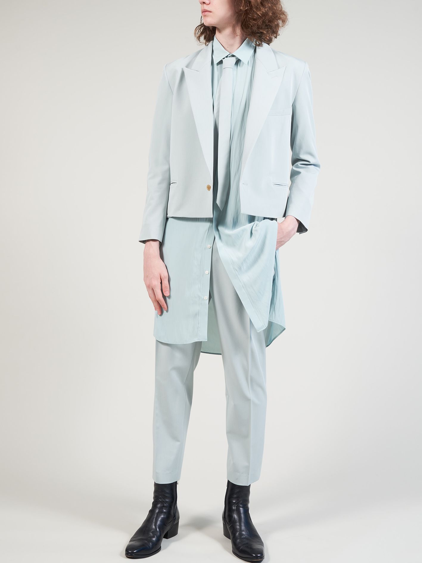 T/Rライトギャバ 2タックパンツ - 2 Tuck Pants - MINT GREEN