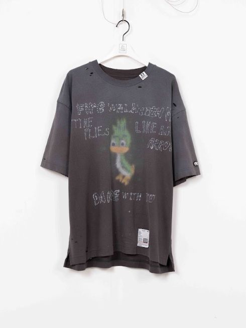 ディストレスト ティーシャツ - distressed Tee - BLACK