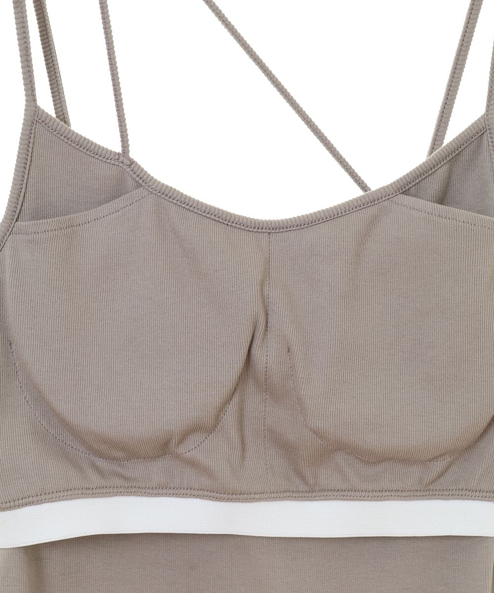 CLANE - キャミソール - SLANT STRAP CAMI TOPS - GREY