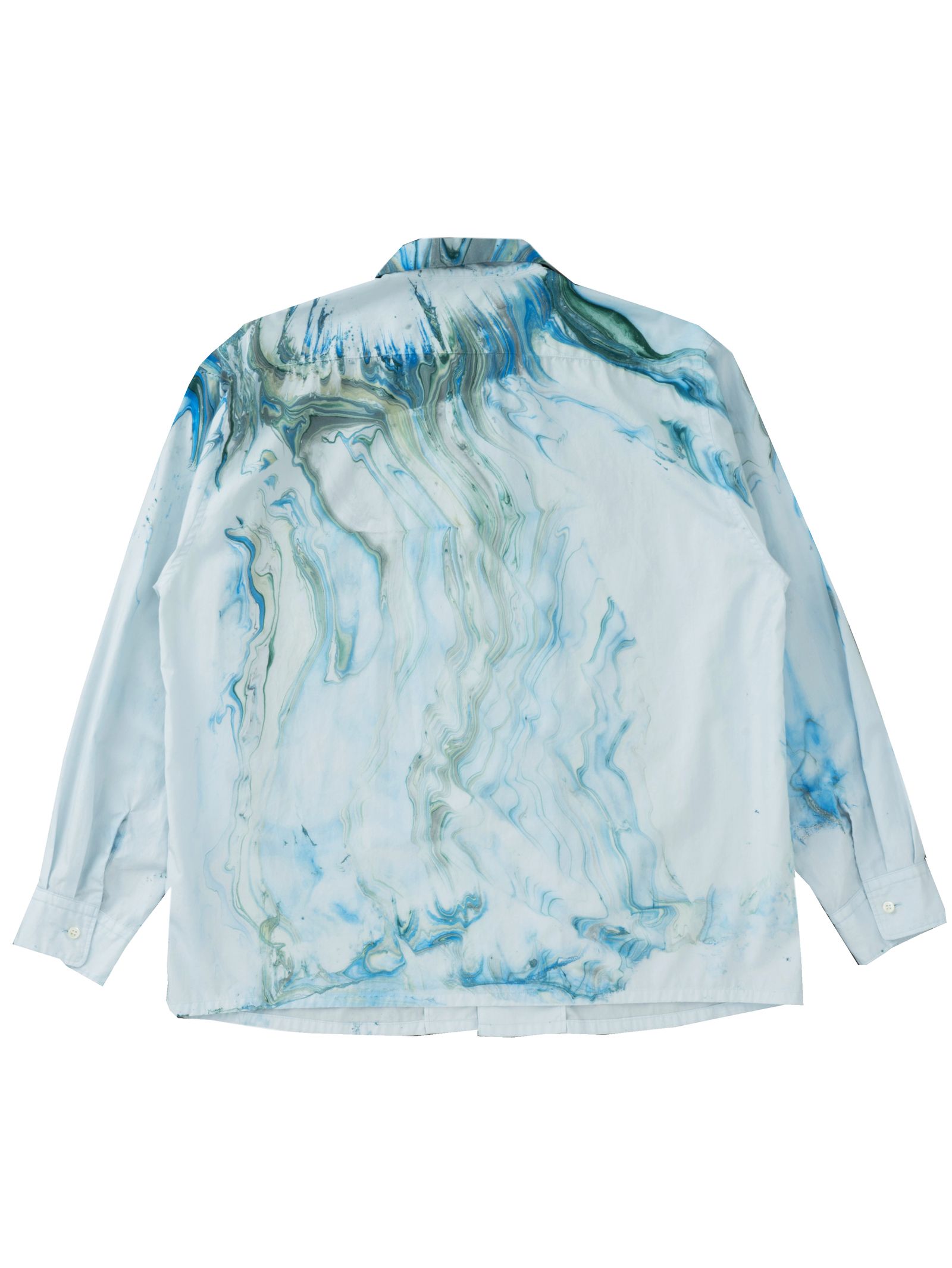 SEVEN BY SEVEN - OPEN COLLAR SHIRTS L/S - Hydro Dip Dyeing