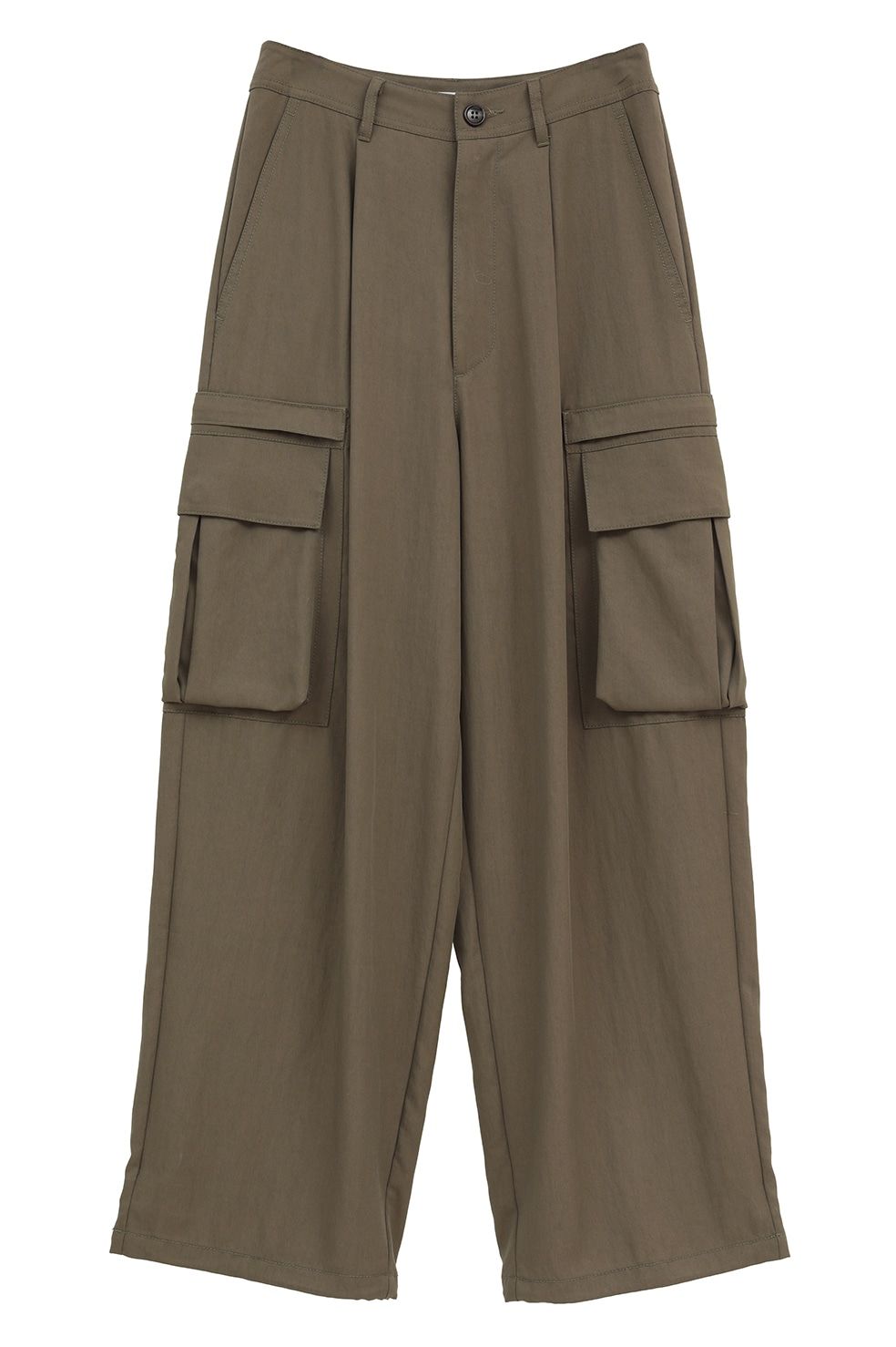 カーゴパンツ - LOW WAIST POCKET CARGO PANTS (KHAKI)
