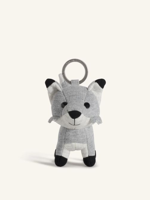 フォックス バッグ チャーム / キーホルダー (grey melange)
