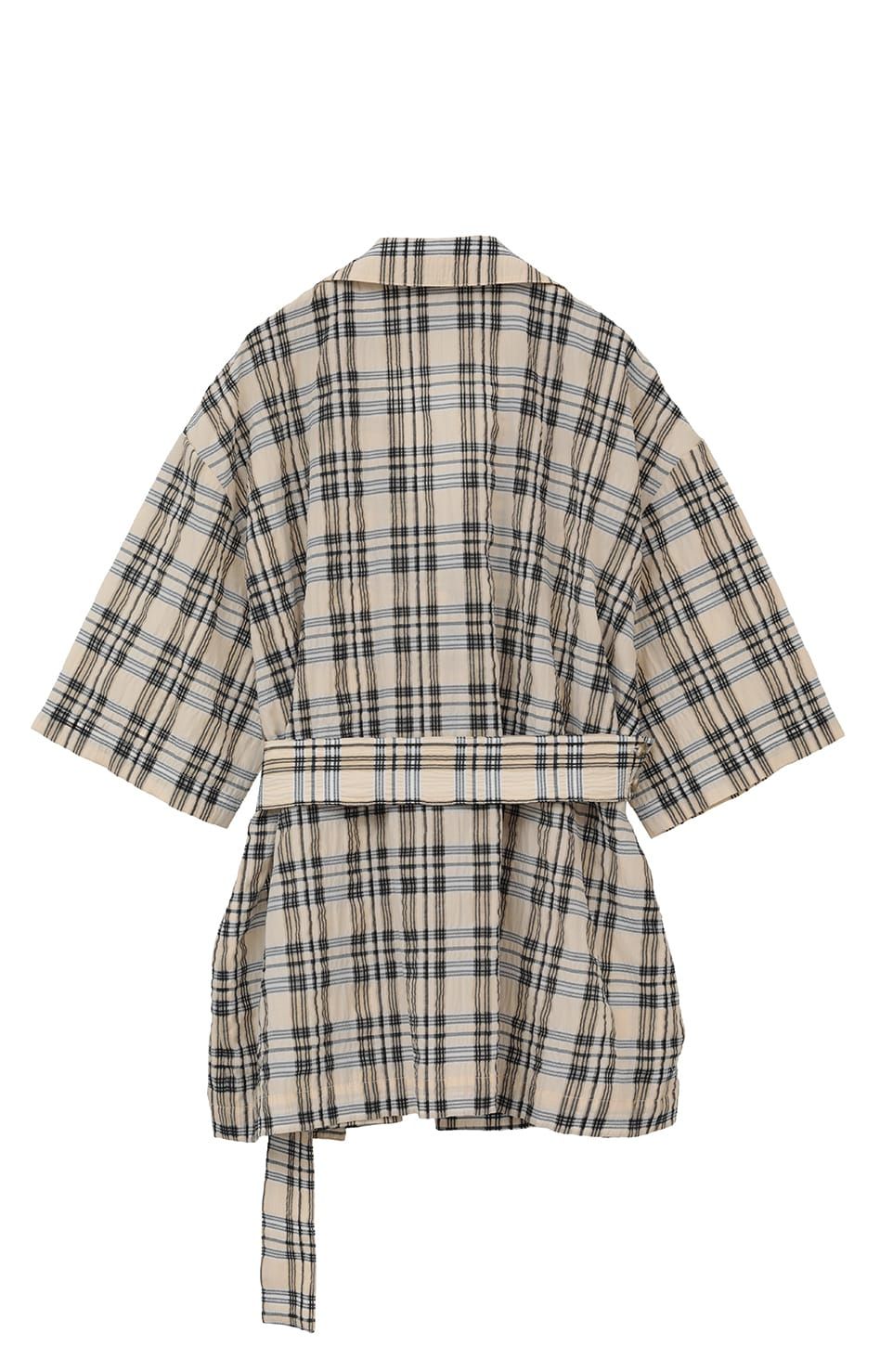 シャツジャケット -  BELTED SHIRTS JACKET - IVORY