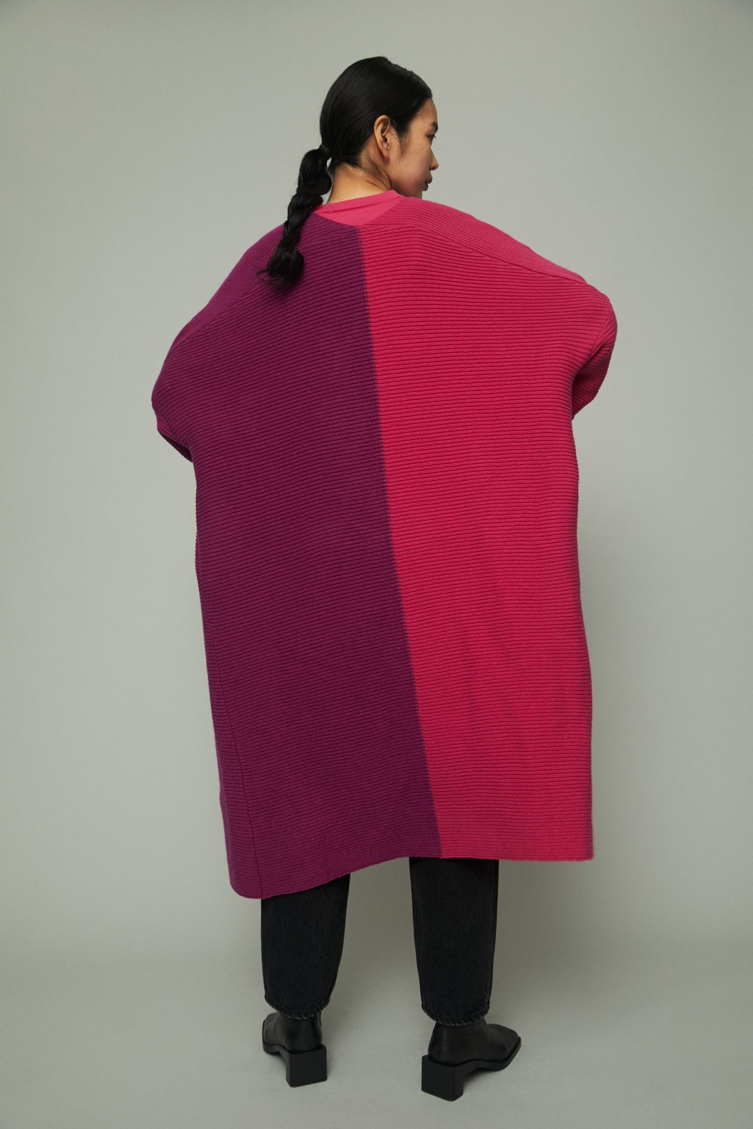 カラー ブロック ハオリ  - Color block haori - PINK