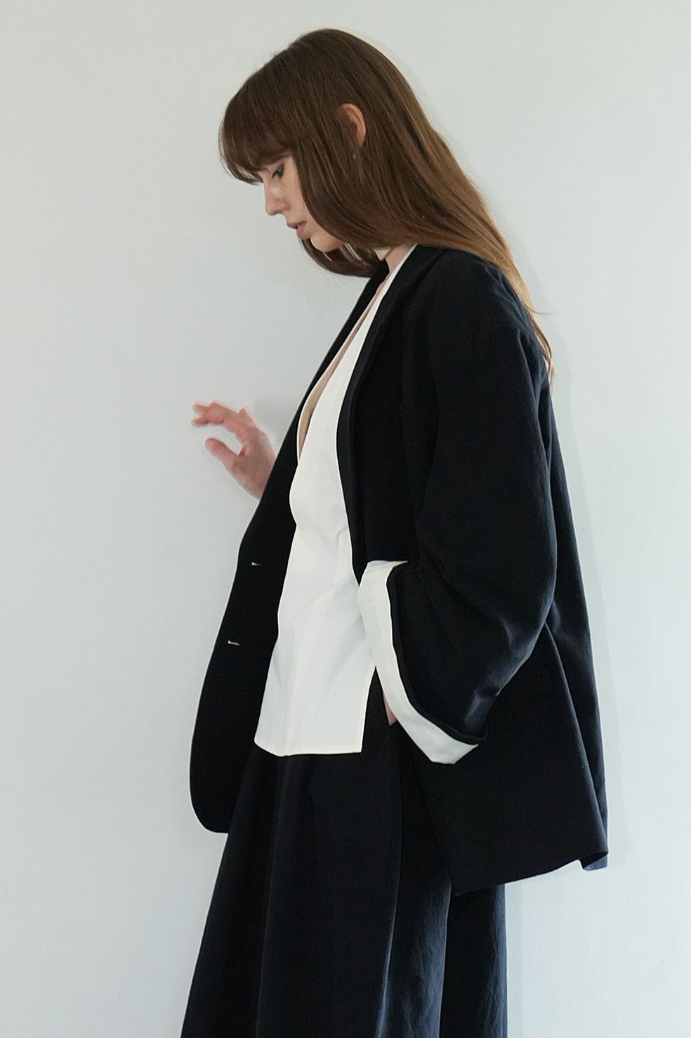 CLANE - LOOSE BELL SLEEVE JACKET- BLACK - ルーズベルスリーブ 