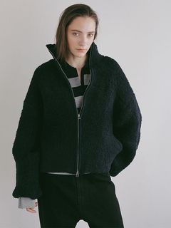 ボンディングニットフリースブルゾン （NAVY)