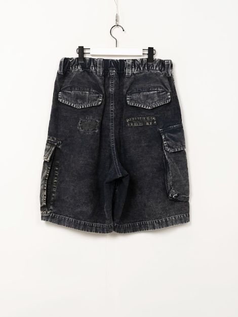 リペアドカーゴショーツ - REPAIRED CARGO ST (BLACK)