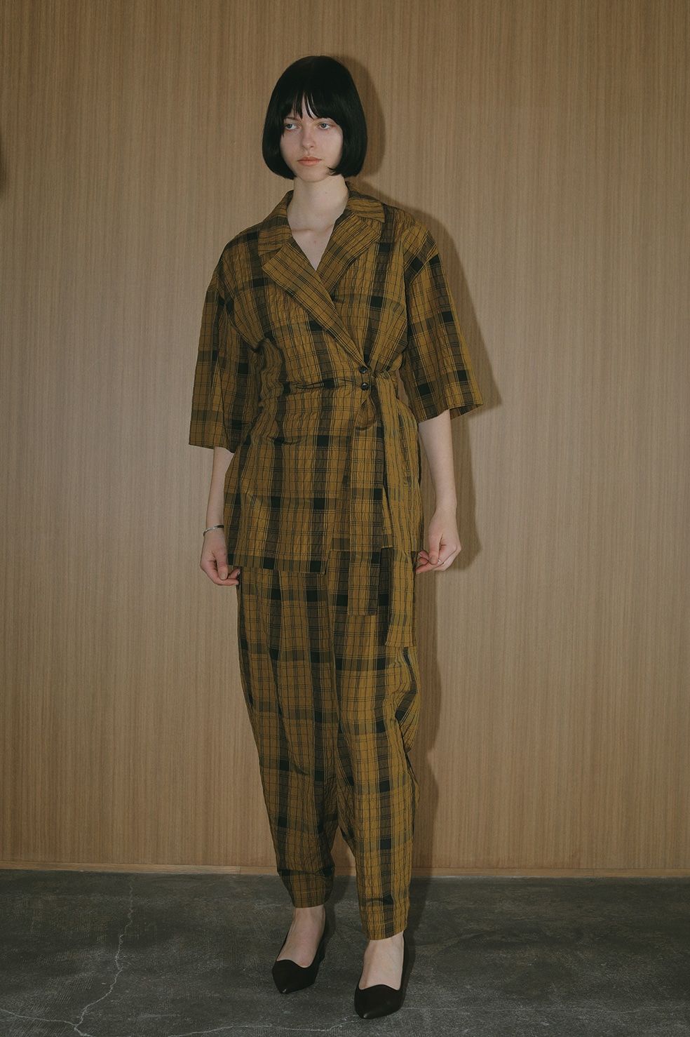 シャツジャケット -  BELTED SHIRTS JACKET - CAMEL