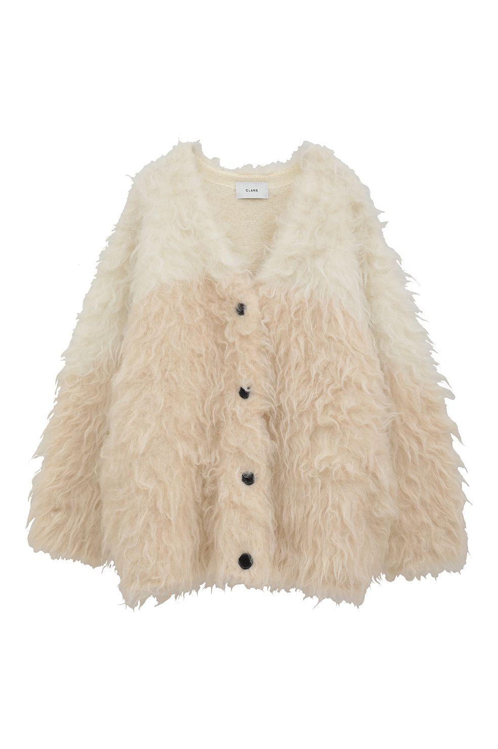 CLANE シャギーニットカーディガン CLANE - シャギーニットカーディガン - BI COLOR SHAGGY KNIT