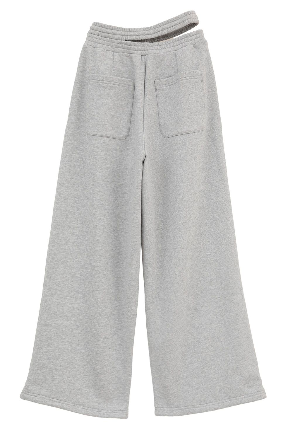 スラッシュ ウエスト スウェットパンツ - SLASH WAIST SWEAT PANTS (GREY)