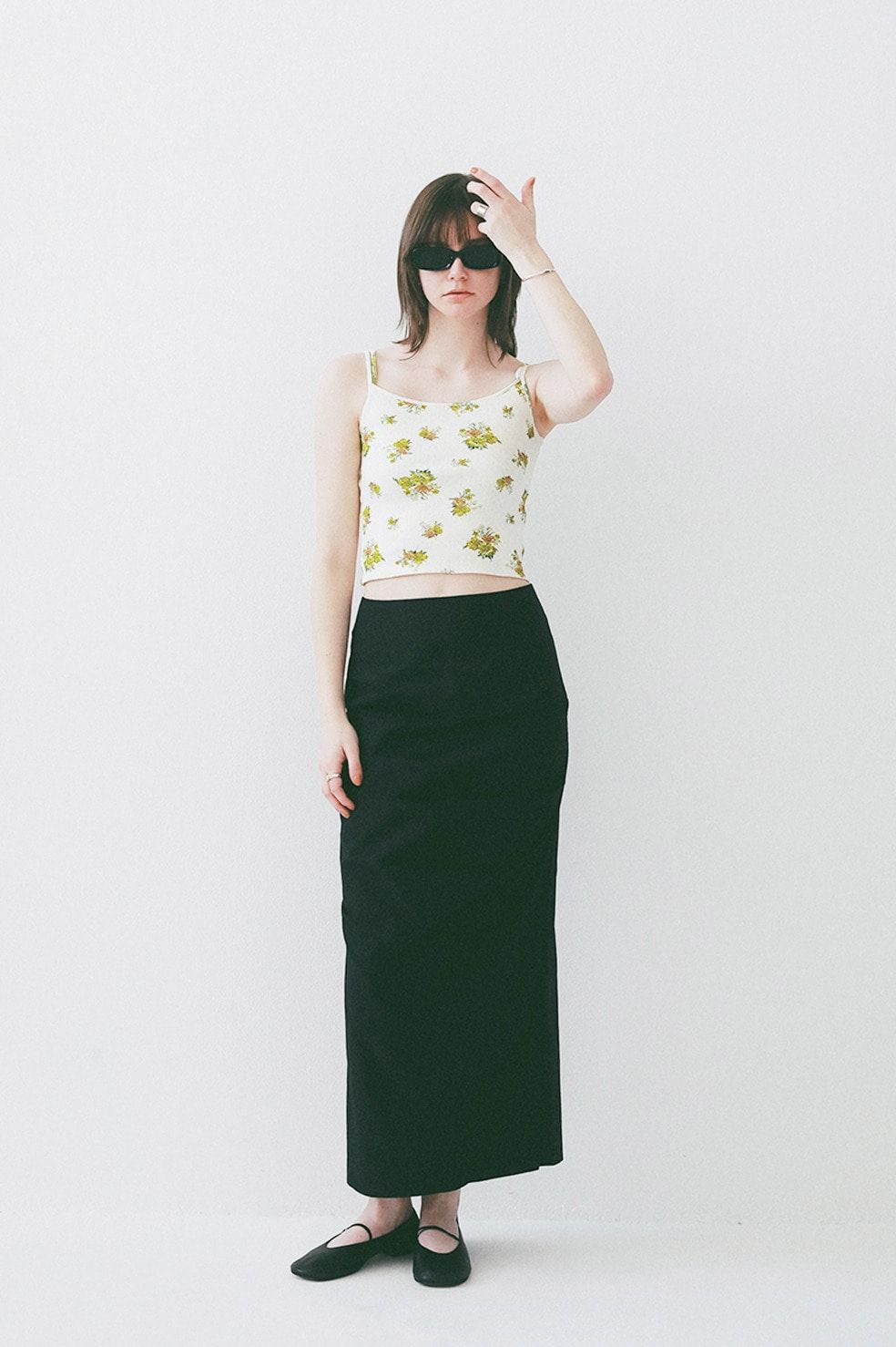 マルチウェイキャミソール - MANY WAY FLOWER CAMI TOPS (YELLOW)