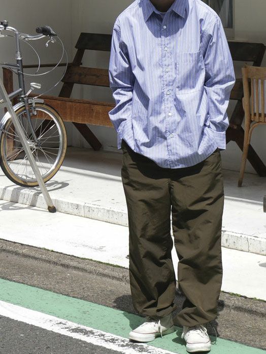 ナイロン トラック パンツ - NYLON TRACK PANTS - OLIVE