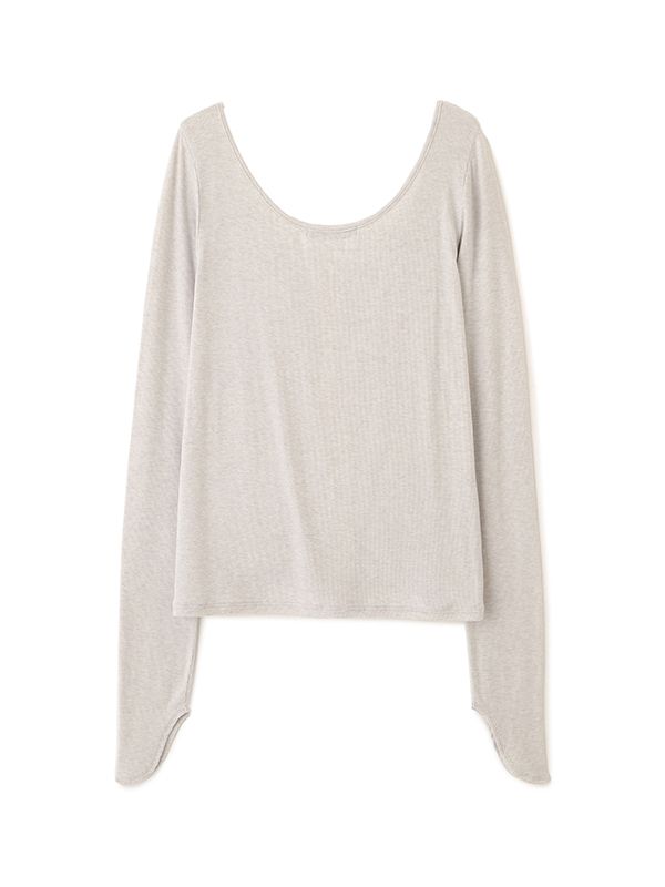 バトーネックカットプルオーバー- GREY