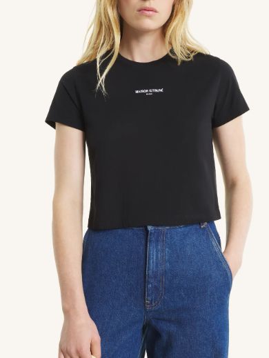 【レディース】  PARIS ロゴ ベイビー Tシャツ (black)