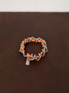 LACED CHAIN BRACELET - レースチェーン ネブレスレット - ORANGE
