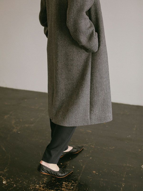 ETRE TOKYO - パターンチェスターコート - GREY | ADDICT WEB SHOP
