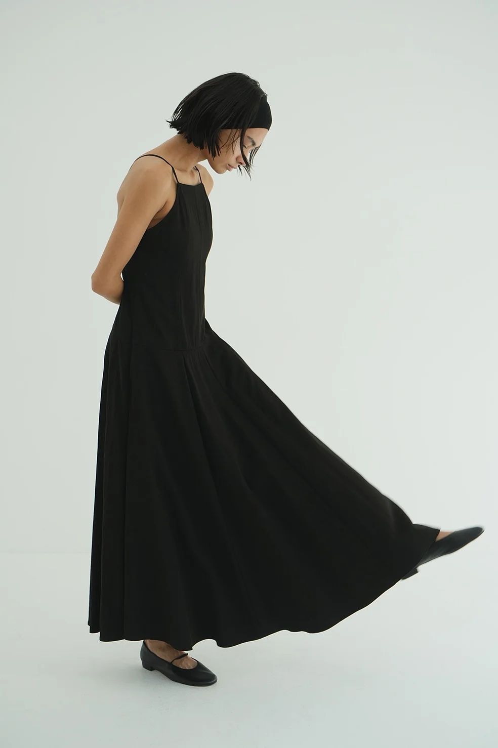 CLANE - フレアキャミワンピース - FLARE CAMI ONEPIECE BLACK