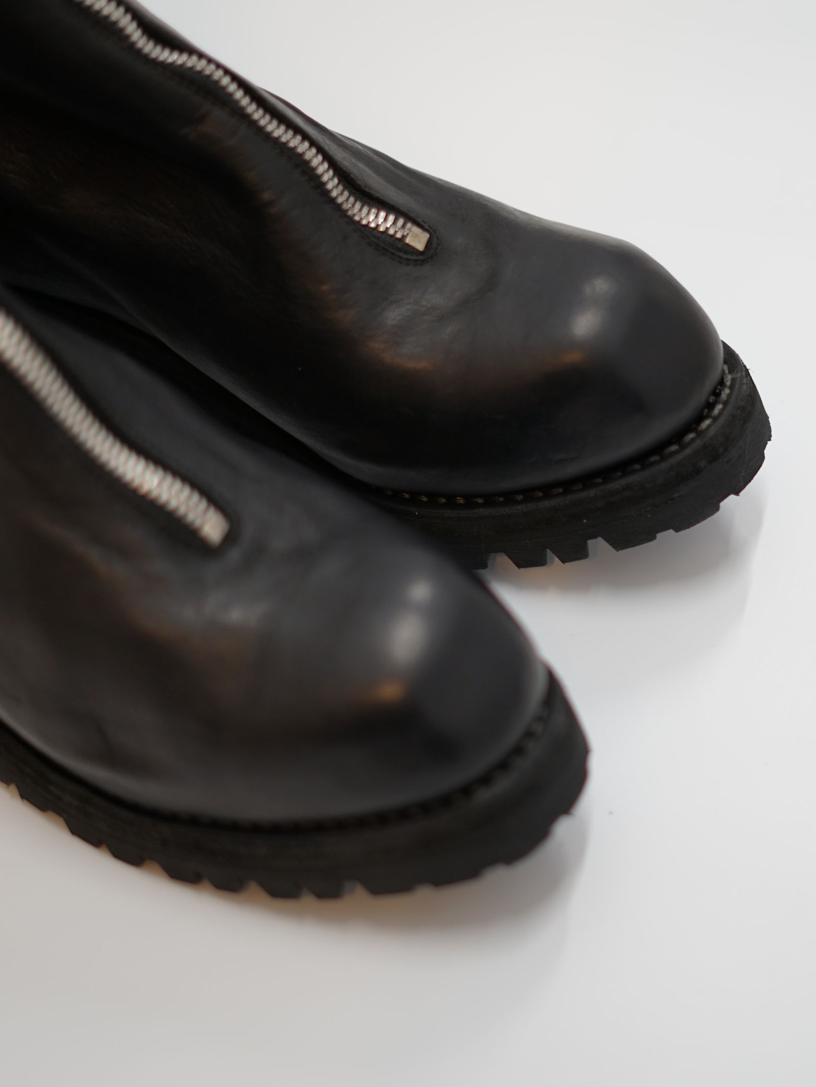 【PL1】 フロントジップ ブーツ - Front Zip Boots Vibram Sole (BLACK)