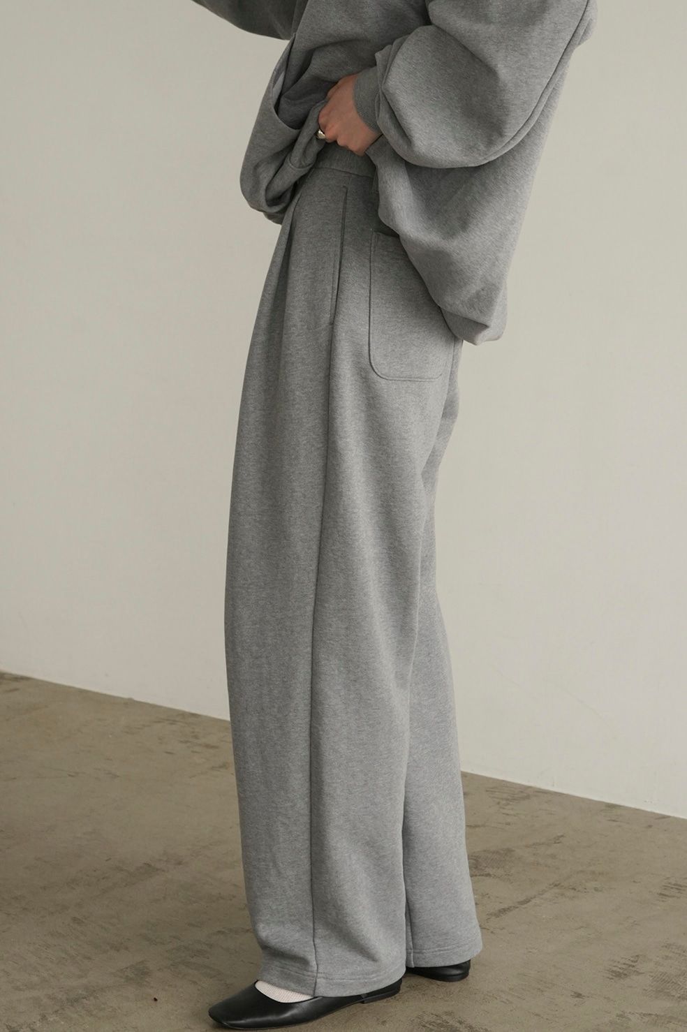 ツー タック スウェットパンツ - TWO TUCK SWEAT PANTS - GREY