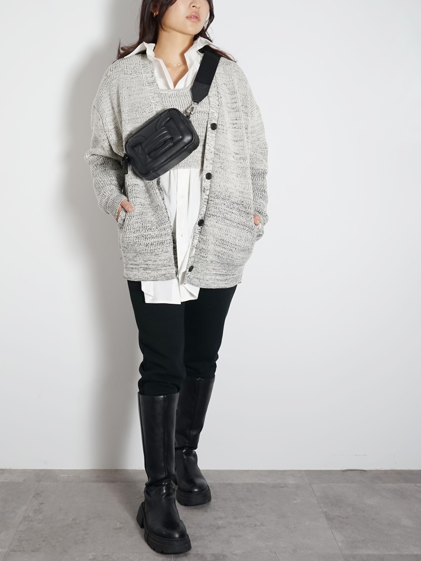 CLANE - BUSTIER SET KNIT CARDIGAN - MIX - カーディガン CLANE - BUSTIER SET KNIT CARDIGAN - MIX - カーディガン