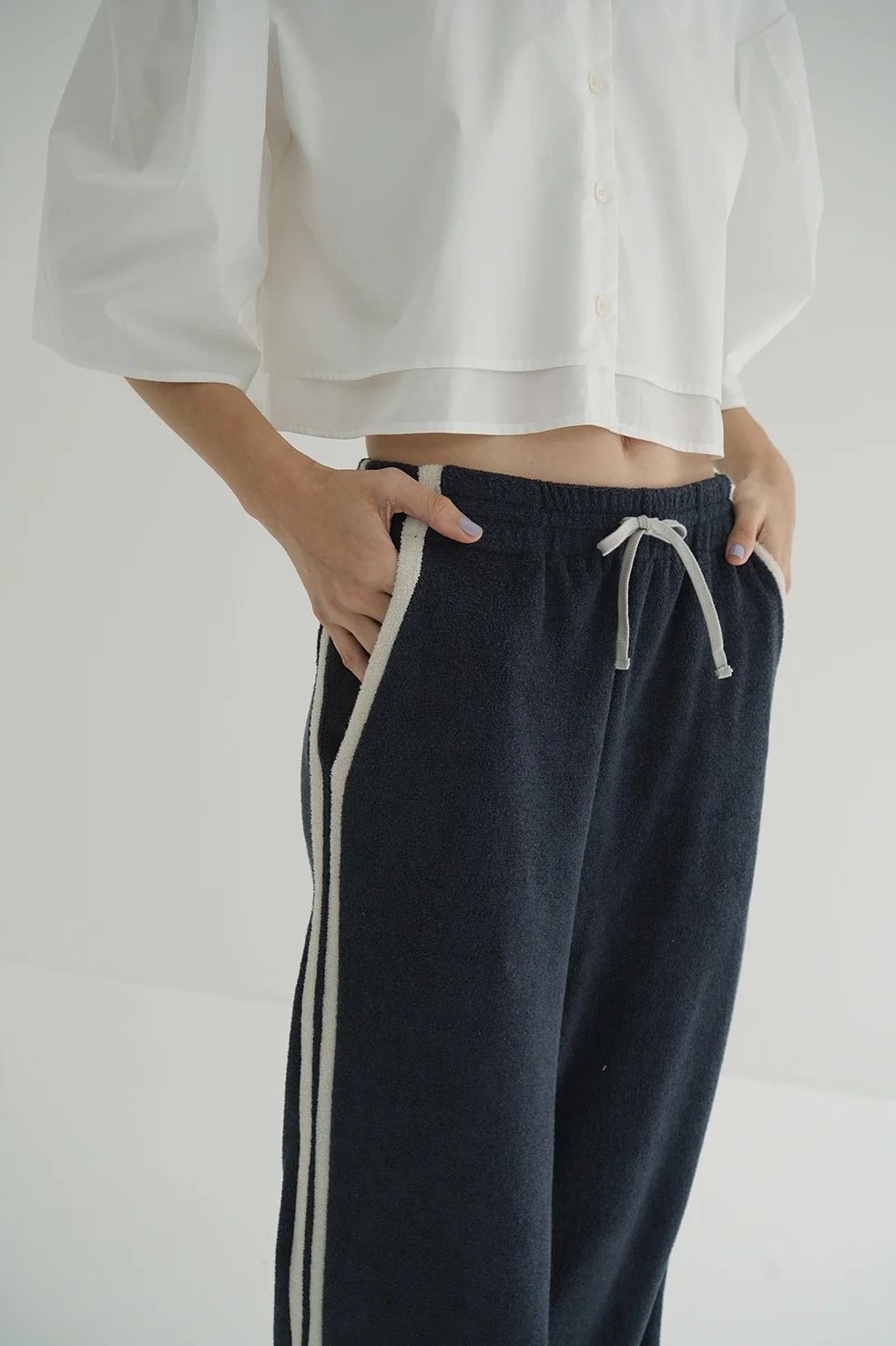 【新品未使用】CLANE 新作パンツ CLANE - パイルラインパンツ - PILE LINE PANTS - IVORY