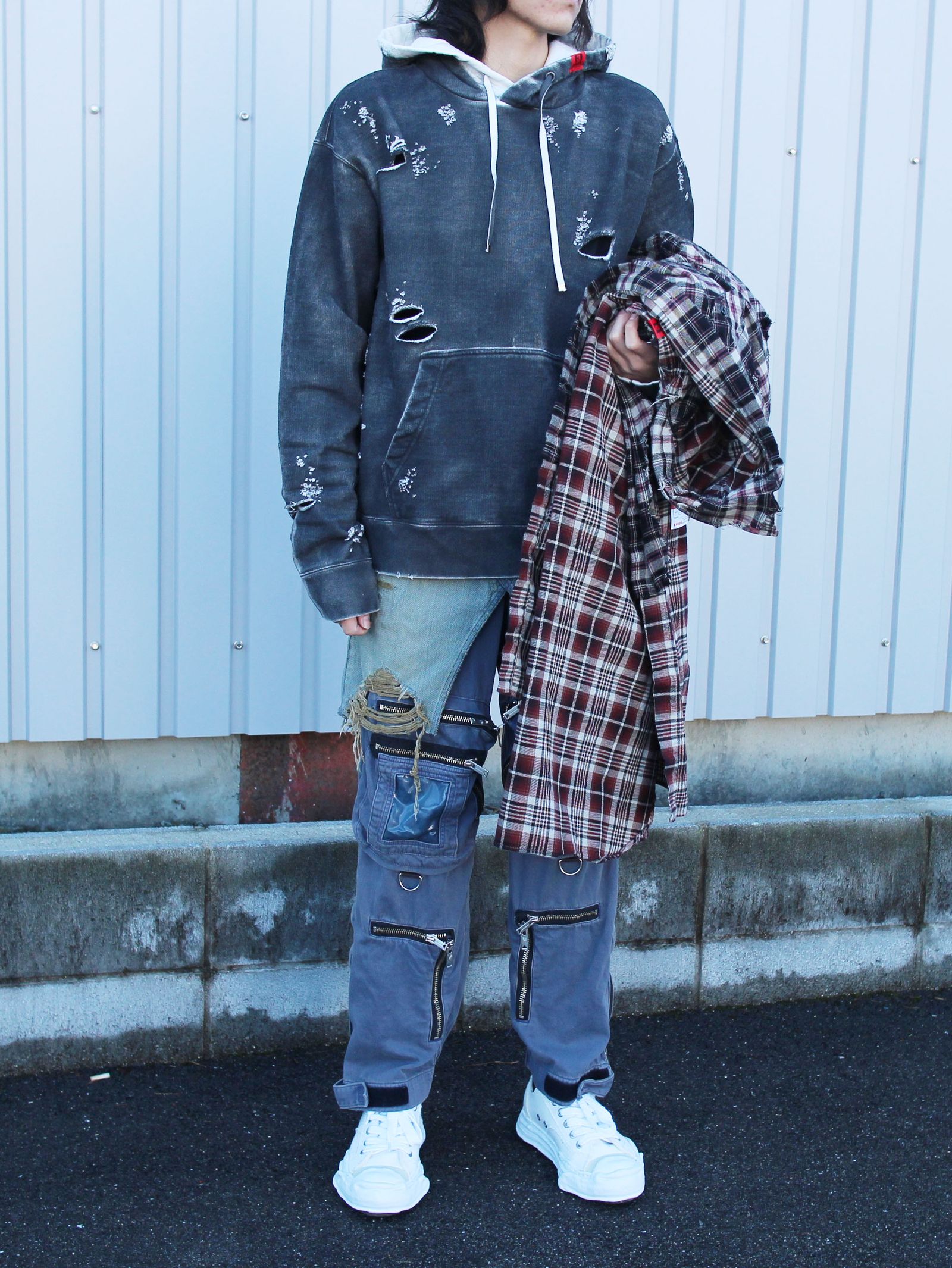 ハーフミリタリーデニムパンツ - Half Military Denim Pants NAVY