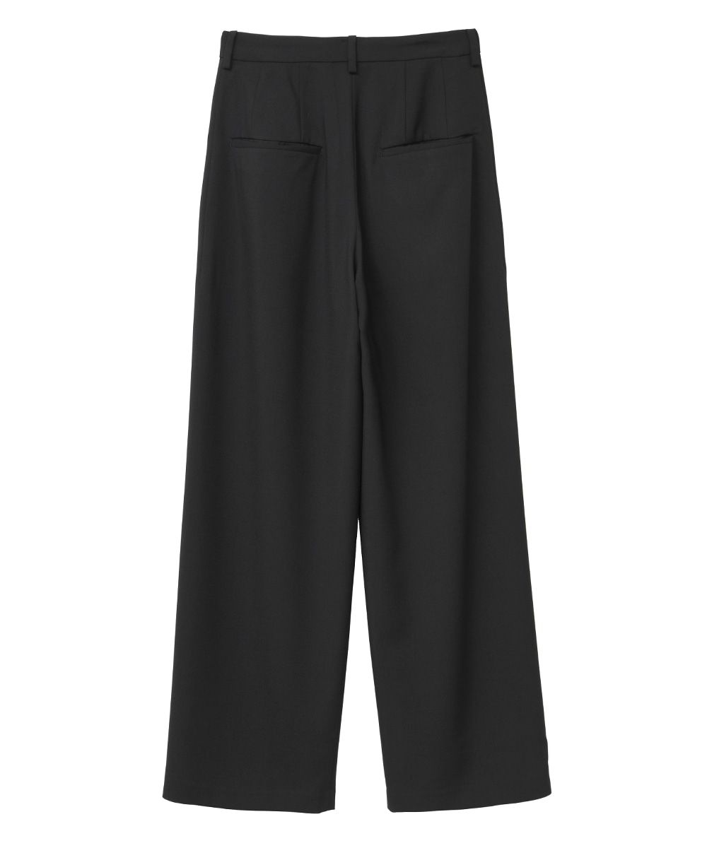 CLANE - ベーシックタックパンツ - BASIC TUCK PANTS - BLACK | ADDICT